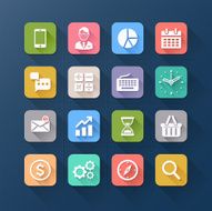 Business flat icons N7