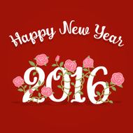 2016 Happy New year greeting card N2