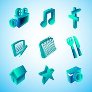 Icon in perspective design