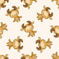 Constellation Taurus cartoon seamless pattern background