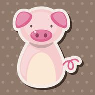 Chinese Zodiac pig theme elements N4
