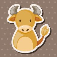 Chinese Zodiac ox theme elements N4