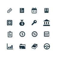 Business icons set N16