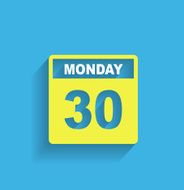 Modern flat calendar icon