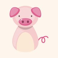 Chinese Zodiac pig theme elements N5