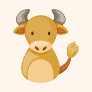 Chinese Zodiac ox theme elements N5