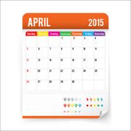 Calendar 2015 April