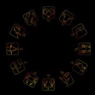 Zodiac on dark background