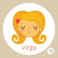 Virgo zodiac sign beautiful blond girl