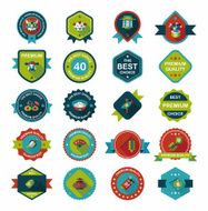 Chinese New Year badge flat banner design background set N134