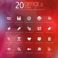 Simple thin office 2 icons