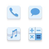 Set of icons for mobile app Vector