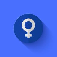 Vector modern flat blue circle icon