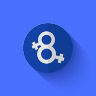 Vector modern flat blue circle icon N2
