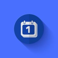 Vector modern flat blue circle icon N4