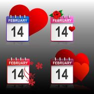 Set calendars Valentines