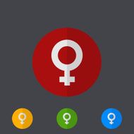 Vector modern circle icons set on gray