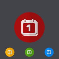 Vector modern circle icons set on gray N4