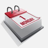 Calendar icon on white background
