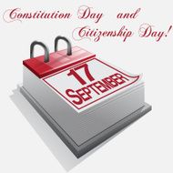calendar 17 September Constitution Day and Citizenship N2