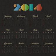 Retro vintage style calendar design N5