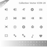 Collection icons Gray Set 40