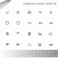 Collection icons Gray Set 38