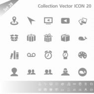 Collection icons Gray Set 28