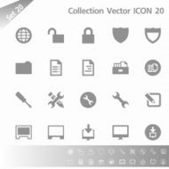 Collection icons Gray Set 20