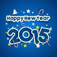 Happy new year 2015 greeting card N8