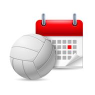 Volleyball and calendar