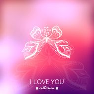 Vector Valentine&#039;s Day background Blurred template holiday In