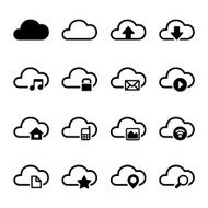 Cloud Storage Icons Set