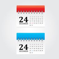 Blue and red calendar icon