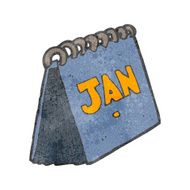 retro cartoon calendar