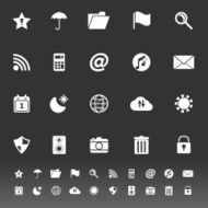 Tool bar icons on gray background