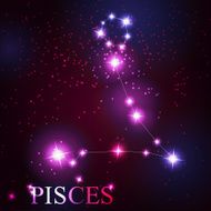 Pisces zodiac sign of the beautiful bright stars N2