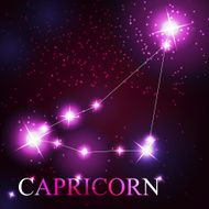 Capricorn zodiac sign of the beautiful bright stars
