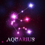 vector of the aquarius zodiac sign