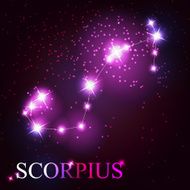 Scorpius zodiac sign of the beautiful bright stars N2