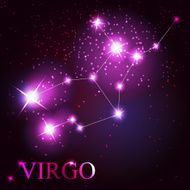 Virgo zodiac sign of the beautiful bright stars N2