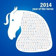 year of the horse 2014 calendar