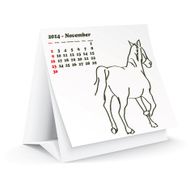 November 2014 desk horse calendar