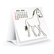 June 2014 desk horse calendar