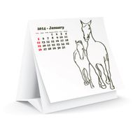 January 2014 desk horse calendar