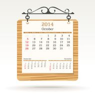 October 2014 - calendar N4