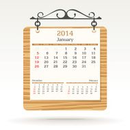 January 2014 - calendar N4