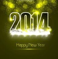Happy new year 2014 vector celebration colorful background illustration