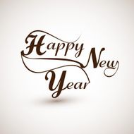 Beautiful calligraphic text design for happy new year illustration vector