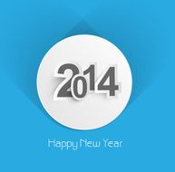 Beautiful creative colorful new year 2014 background vector